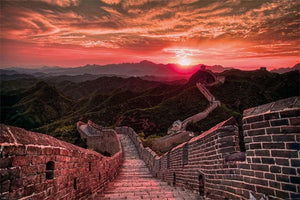 Pyramid The Great Wall of China Sunset Poster 91,5x61cm | Yourdecoration.de