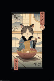 Pyramid Vincent Trinidad Neko Ramen Ukiyoe Poster 61X91 5cm | Yourdecoration.de