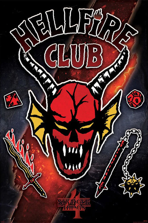 pyramid pp35197 stranger things 4 hellfire club emblem rift poster 61x91-5cm | Yourdecoration.de