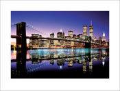 Pyramid Brooklyn Bridge Colour Kunstdruck 60x80cm | Yourdecoration.de