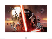 Pyramid Star Wars Episode VII Galaxy Kunstdruck 60x80cm | Yourdecoration.de