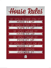 Pyramid House Rules Kunstdruck 60x80cm | Yourdecoration.de