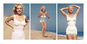 Pyramid Marilyn Monroe Beach Triptych Kunstdruck 50x100cm | Yourdecoration.de