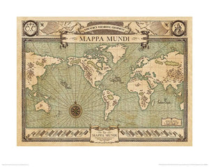 Pyramid Fantastic Beasts Mappa Mundi Kunstdruck 40x50cm | Yourdecoration.de