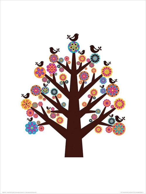 Pyramid Valentina Ramos Tree of Flowers Kunstdruck 30x40cm | Yourdecoration.de