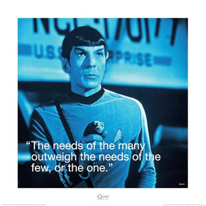 Pyramid Star Trek Spock iQuote Kunstdruck 40x40cm | Yourdecoration.de