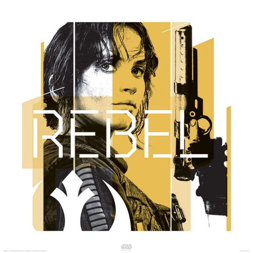 Pyramid Star Wars Rogue One Jyn Rebel Kunstdruck 40x40cm | Yourdecoration.de