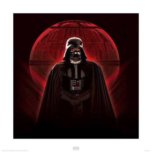 Pyramid Star Wars Rogue One Darth Vader and Death Star Kunstdruck 40x40cm | Yourdecoration.de