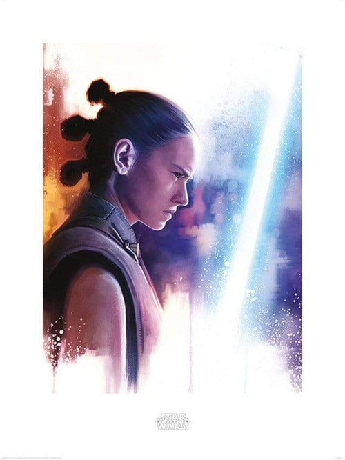 Pyramid Star Wars The Last Jedi Rey Lightsaber Paint Kunstdruck 60x80cm | Yourdecoration.de