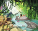 Komar Jungle Book Swimming Weissh Baloo Fototapete 368x254cm 8-delig | Yourdecoration.de