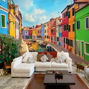 Fototapete - Colorful Canal in Burano - Vliestapete