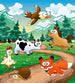 Dimex Animals and Forest Fototapete 225x250cm 3-Bahnen | Yourdecoration.de