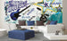 Dimex Blue Guitar Fototapete 375x150cm 5-Bahnen Sfeer | Yourdecoration.nl