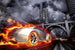 Dimex Car in Flames Fototapete 375x250cm 5-Bahnen | Yourdecoration.de