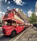 Dimex Double Decker Bus Fototapete 225x250cm 3-Bahnen | Yourdecoration.de