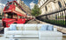 Dimex Double Decker Bus Fototapete 375x250cm 5-Bahnen Sfeer | Yourdecoration.nl