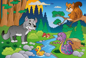 Dimex Forest Animals Fototapete 375x250cm 5-Bahnen | Yourdecoration.de