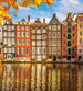 Dimex Houses in Amsterdam Fototapete 225x250cm 3-Bahnen | Yourdecoration.de