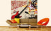 Dimex Red Guitar Fototapete 225x250cm 3-Bahnen Sfeer | Yourdecoration.de