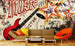 Dimex Red Guitar Fototapete 375x250cm 5-Bahnen Sfeer | Yourdecoration.de