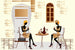 Dimex Street Cafe Fototapete 375x250cm 5-Bahnen | Yourdecoration.de