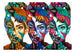 Fototapete - Colorful Faces - Vliestapete