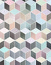 Komar Cubes Pastel Vlies Fototapete 200x250cm 2-bahnen | Yourdecoration.de